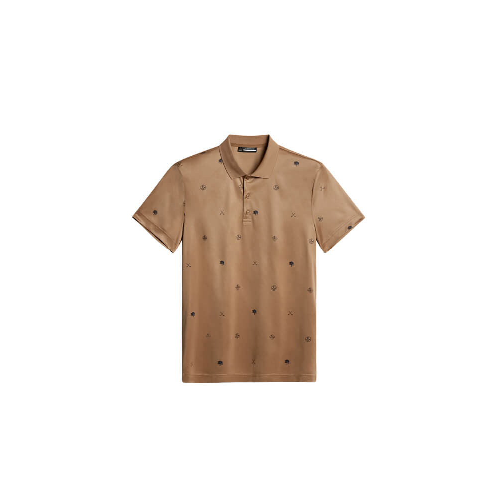 J. Lindeberg Club House Motif Polo Golf Micro Tigers Eyes