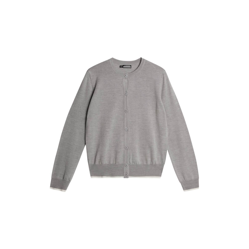 J. Lindeberg Joanna Knitted Cardigan Women Light Grey Melange