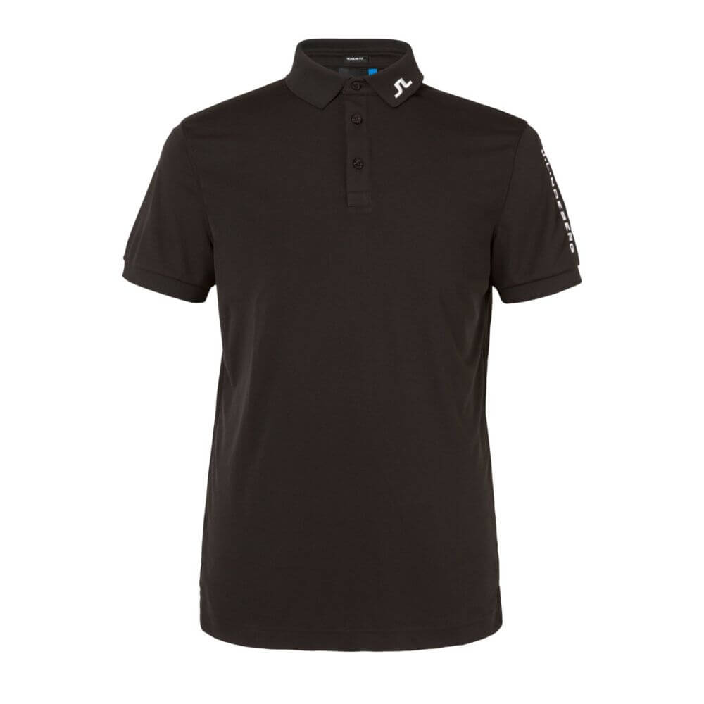 J.Lindeberg Tour Tech Reg Fit Golf Polo Black