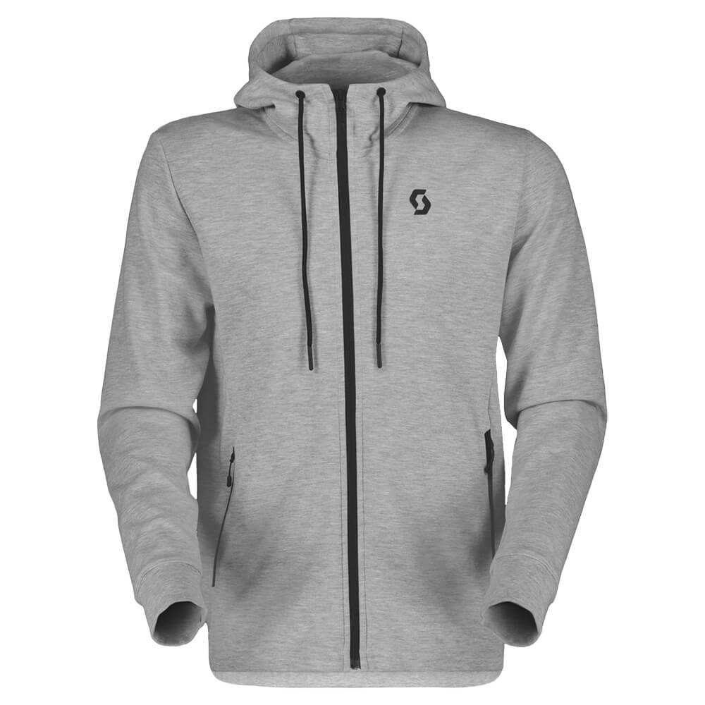 SCOTT Hoody Tech Zip Grey Melange