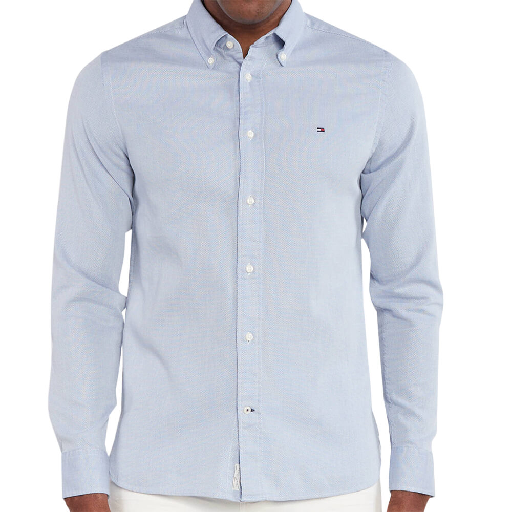 Tommy Hilfiger Flex Dobby SF Shirt Cloudy Blue