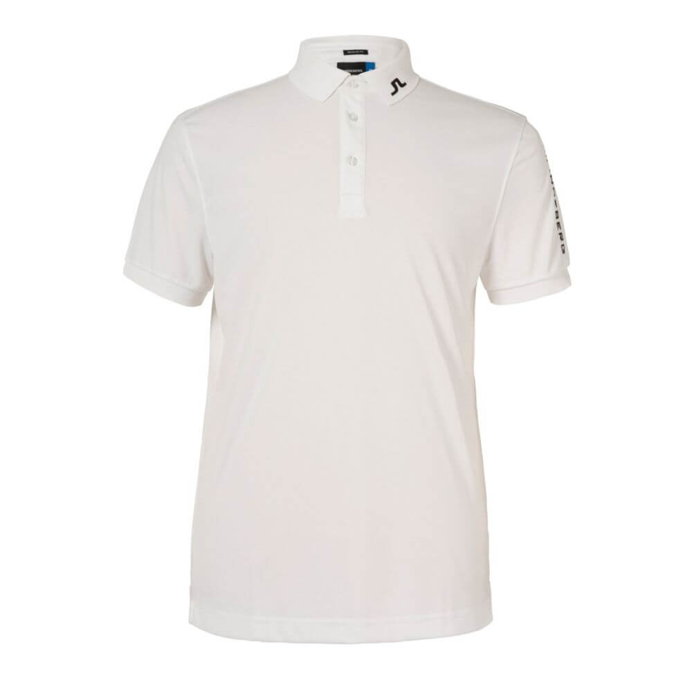 J.Lindeberg Tour Tech Reg Fit Golf Polo White
