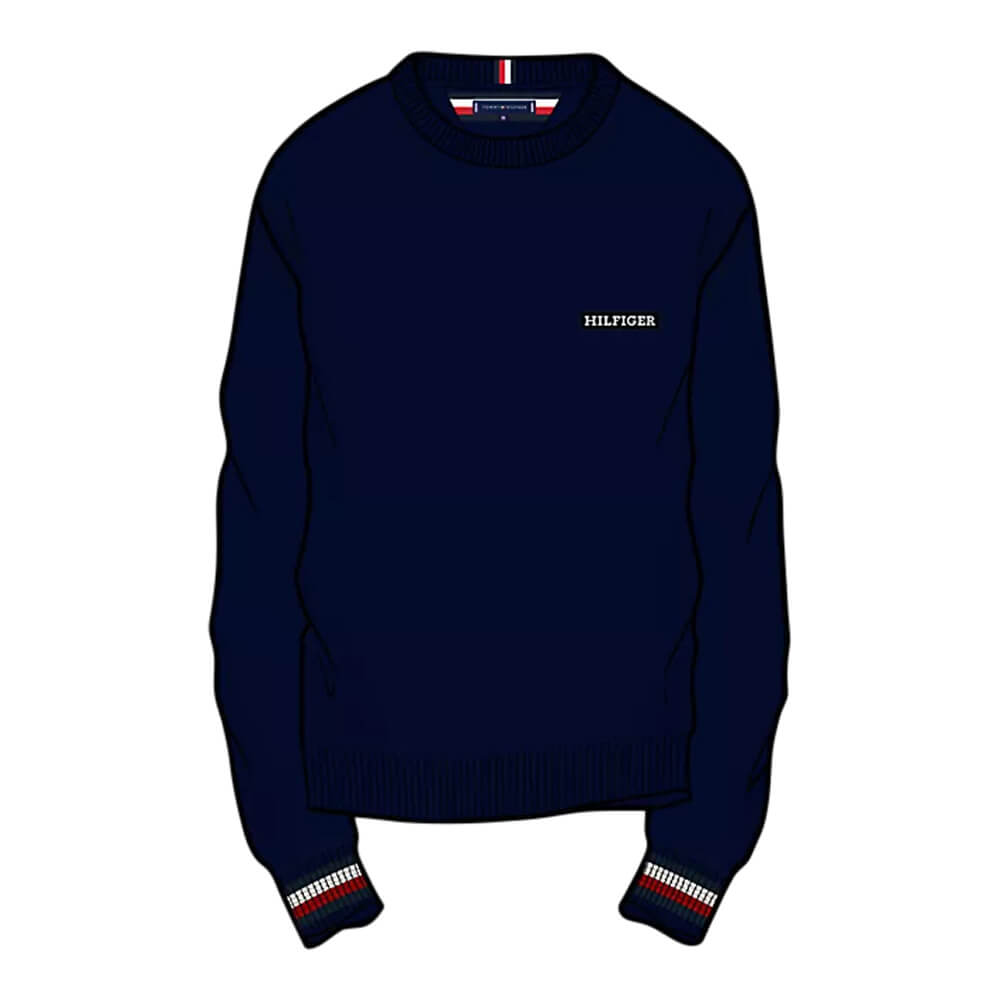 Tommy Hilfiger Global Stripe Crew Neck Desert Sky