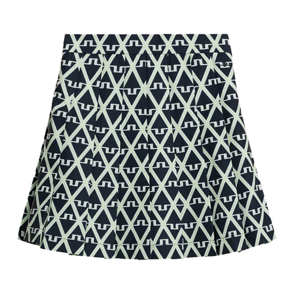 J. Lindeberg Adina Print Skirt Geo Navy
